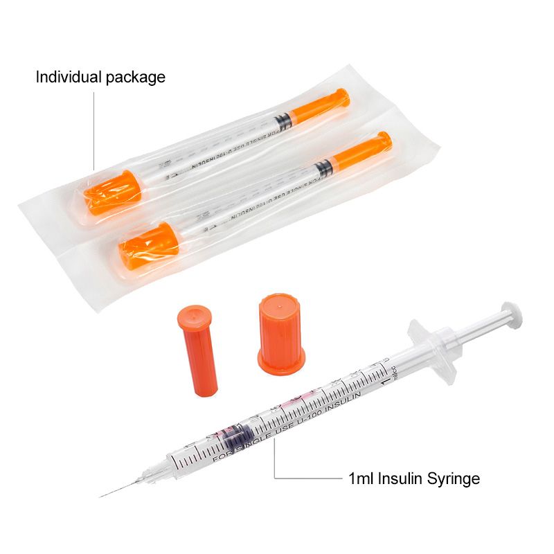 medical grade pp ultra-fine needle stainless steel insulin syringe