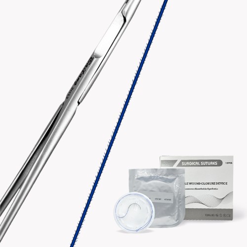 medical consumables absorbable sterile barbed surgical suture with loop