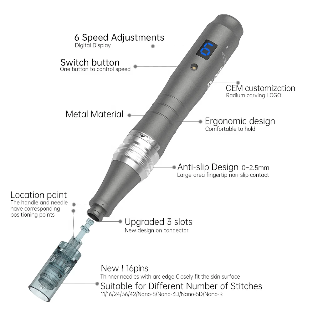 portable home using electrical microneedle M8-C M8-W derma pen