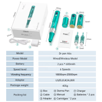 electrical microneedle therapy system adjustable derma pen with cartridge